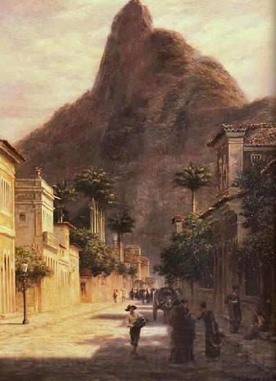 Bernhard Wiegandt Sao Clemente Street, Rio de Janeiro Norge oil painting art